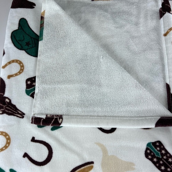 Truly Lou Southwest Collection - 4 Piece Bath Towel Set Cowboy Boots Hat NEW - Picture 7 of 7